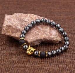image-Black Iron Stone Lion Head Leopard Head Crown
