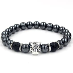 image-Black Iron Stone Lion Head Leopard Head Crown