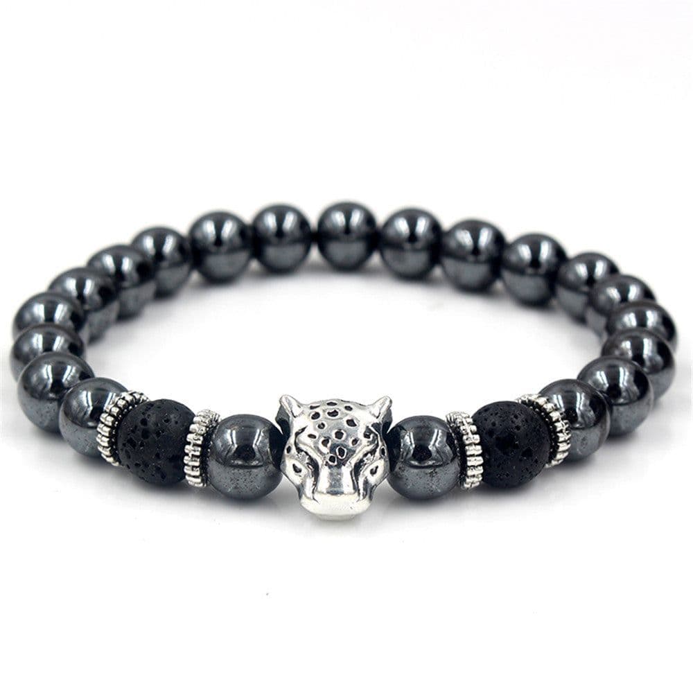 image-Black Iron Stone Lion Head Leopard Head Crown