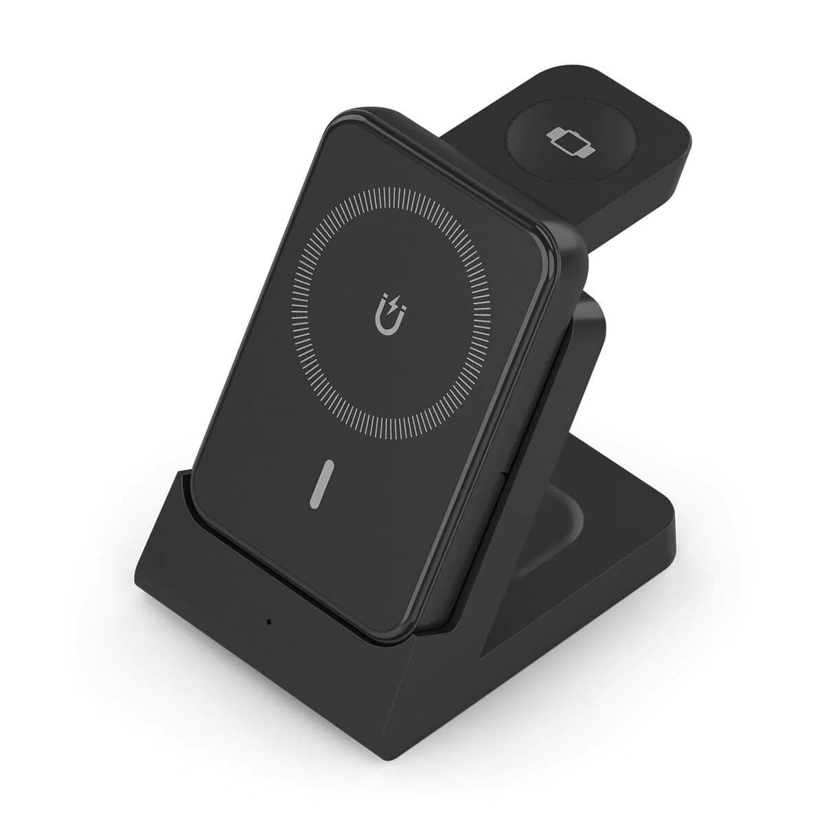 image-Cordless Charger Aisens USB-C 4IN1 15WACCS Black 15 W 50 W