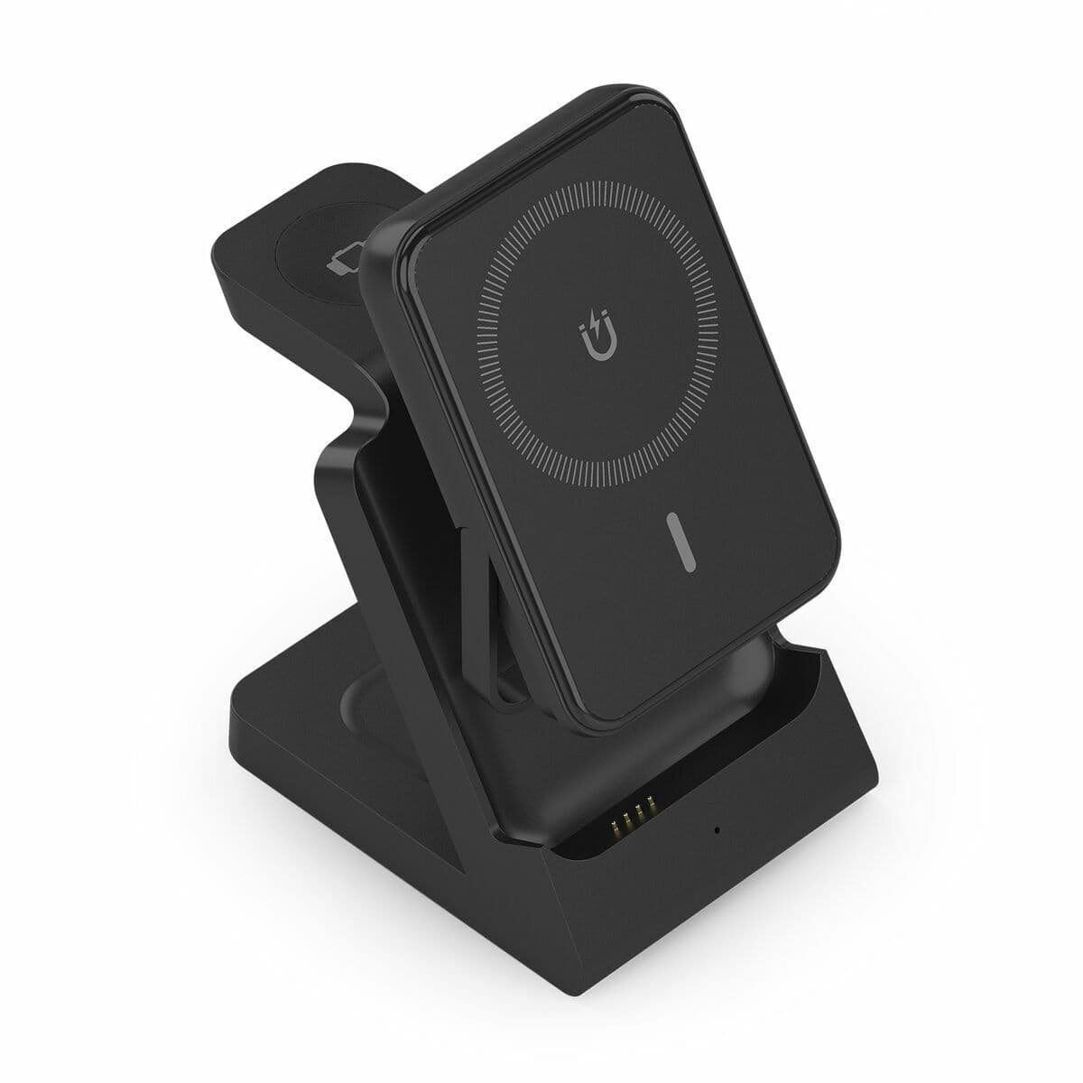 image-Cordless Charger Aisens USB-C 4IN1 15WACCS Black 15 W 50 W