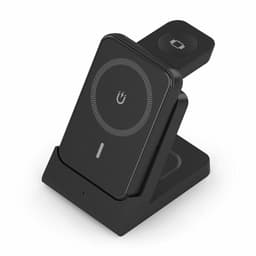 image-Cordless Charger Aisens USB-C 4IN1 15WACCS Black 15 W 50 W