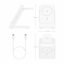 image-Cordless Charger Aisens 4IN1 15WACCS White