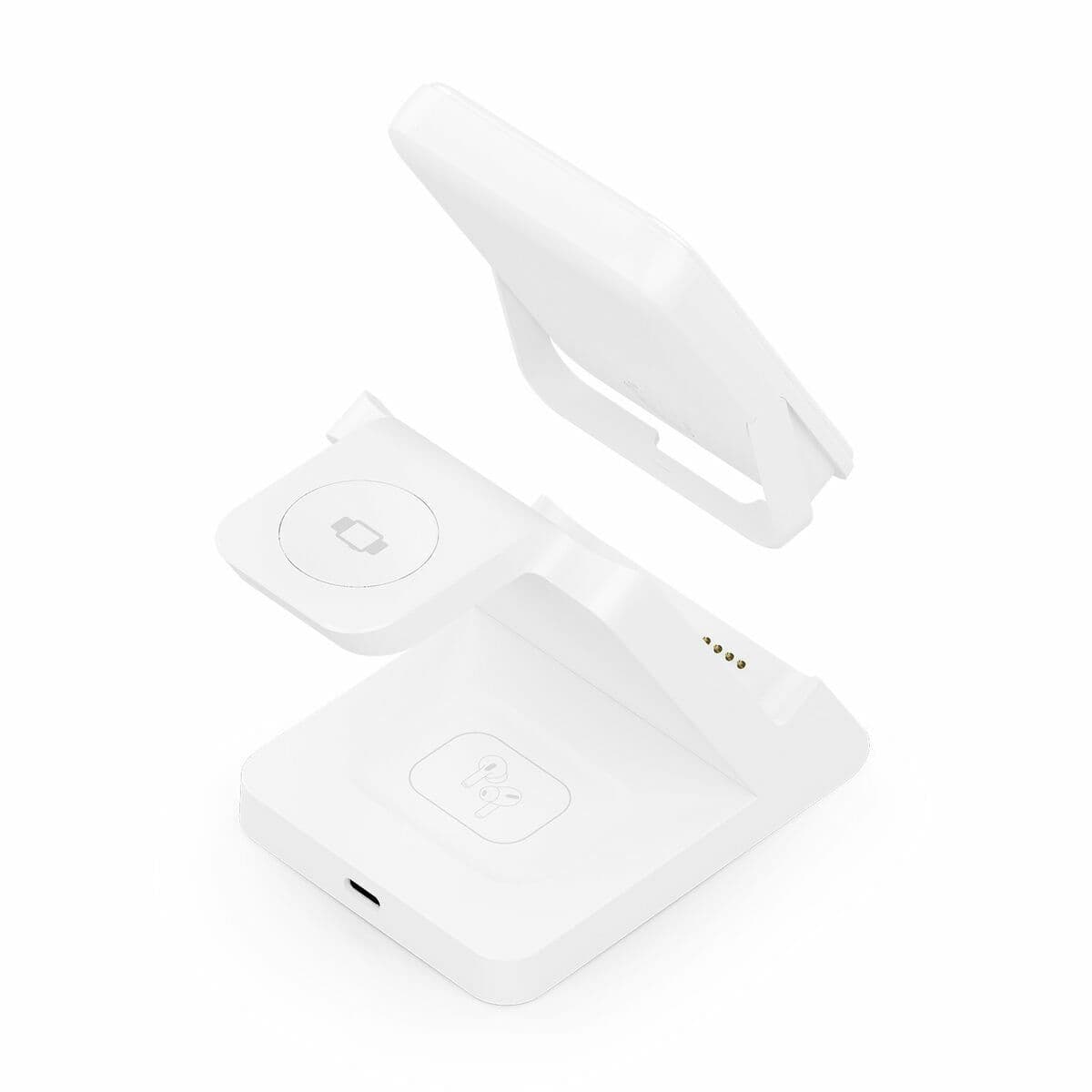 image-Cordless Charger Aisens 4IN1 15WACCS White