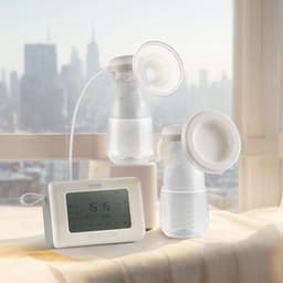 image-VEVOR Breast Pump, Single/Double Adjustable Electric Breast Pumps, 4 Modes & 9/15 Levels, Reciprocating Piston Pumps, 4000mAH Anti-Backflow Breastfeeding Pump with 300mmHg High Suction, 18/22mm Flange