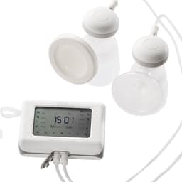 image-VEVOR Breast Pump, Single/Double Adjustable Electric Breast Pumps, 4 Modes & 9/15 Levels, Reciprocating Piston Pumps, 4000mAH Anti-Backflow Breastfeeding Pump with 300mmHg High Suction, 18/22mm Flange