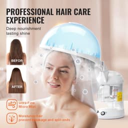 image-2 in 1 Hair & Facial Steamer Professional Hair Steamer with Bonnet Hood