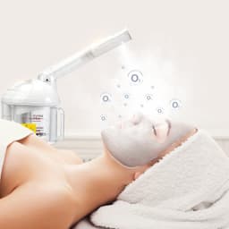 image-2 in 1 Hair & Facial Steamer Professional Hair Steamer with Bonnet Hood