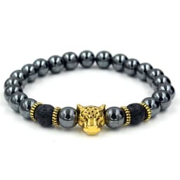 image-Black Iron Stone Lion Head Leopard Head Crown