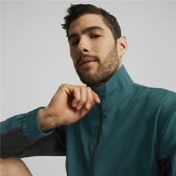 image-Men’s Sweatshirt without Hood Puma Fit Woven Training Green