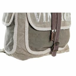 image-Casual Backpack DKD Home Decor Star Vintage Grey Cotton Leather (30 x 17 x 44 cm)