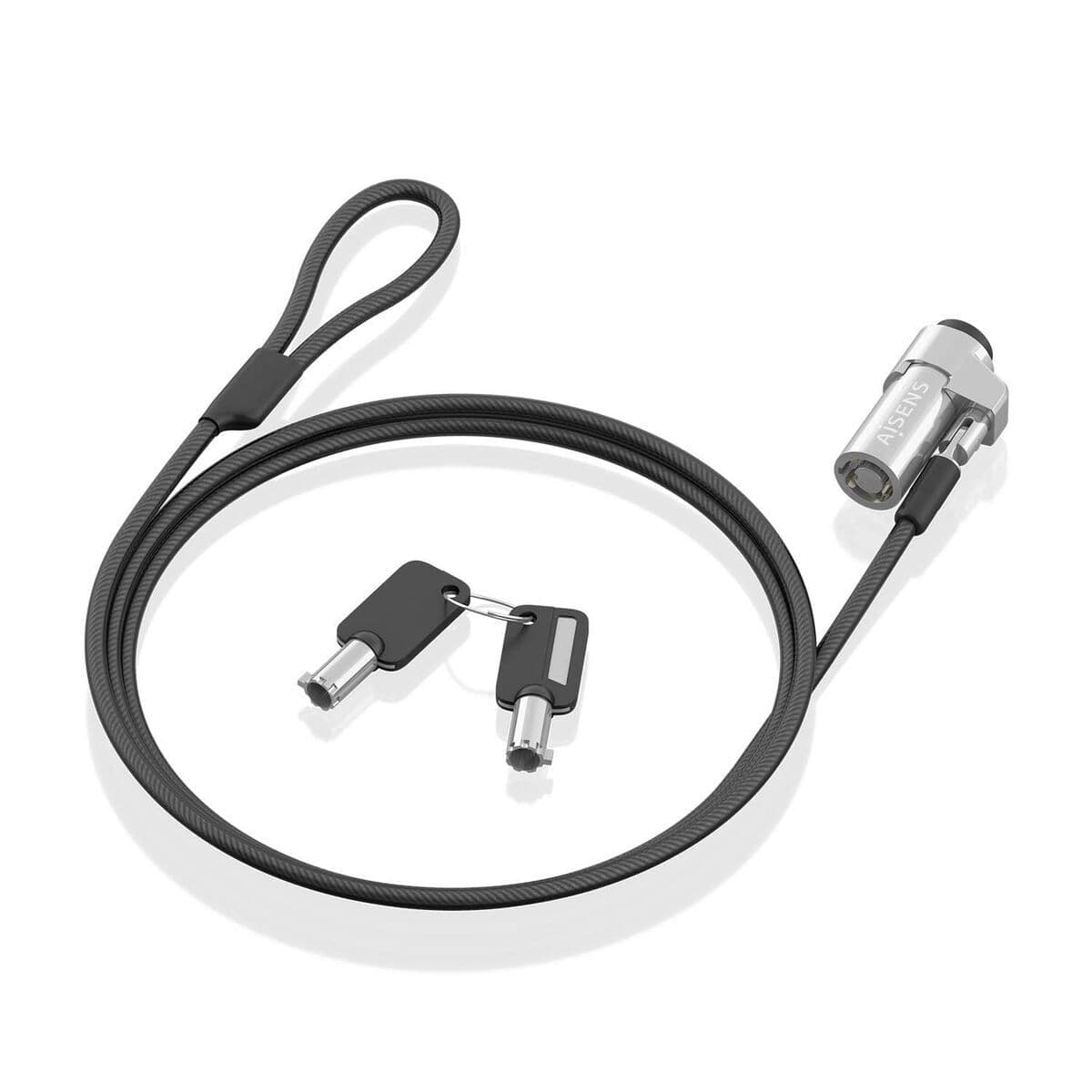 image-Security Cable Aisens ASLK-D45K06-BK Black 1,5 m