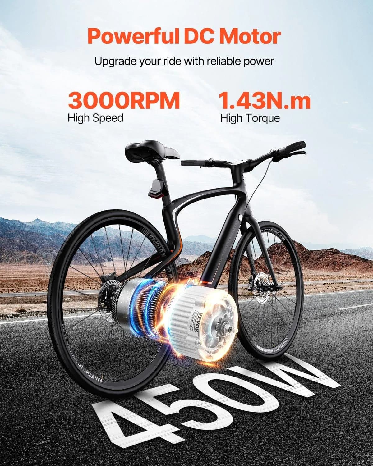 image-VEVOR 450W Electric Brushed DC Motor Kit - 36V 3000rpm Motor with Upgraded Speed Controller and Thumb Throttle Kit for Go Karts E-Bike Motorcycle Scooter