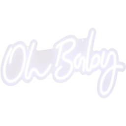 image-VEVOR Oh Baby Neon Sign for Wall Decor, with Remote Control and Dimmable Switch for Baby Shower decorations, Birthday Party, Wedding Decor, 23.5x12 inches (Warm White)