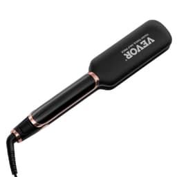 image-VEVOR Titanium Hair Straightener, 2-inch - Features Infrared, Negative Ions, Dual Voltage (110V/240V), LCD Screen & 11 Temperature Settings, Ideal for Salon, Home & Travel