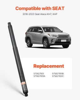 image-VEVOR Rear Left & Right Tailgate Power Lift Support, Compatible with 2016-2023 Seat Ateca KH7, KHP, Electric Tailgate Liftgate Power Hatch Shock Strut Replace OE# 575827851 575827851A 575827851B(2PCS)