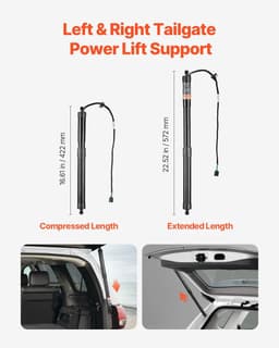image-VEVOR Rear Left & Right Tailgate Power Lift Support, Compatible with 2010-2023 VW Sharan (7N,7N1,7N2), Electric Tailgate Liftgate Power Hatch Shock Strut Replace OE# 7N0827851E 7N0827851G (2PCS)