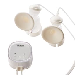image-VEVOR Breast Pump, Double Electric Breast Pumps, 4 Modes & 16 Levels, 300mmHg Strong Suction, 2800mAH Rechargeable Anti-Backflow Breastfeeding Pump with LED Display, 18/21mm Inserts, 24/28mm Flanges