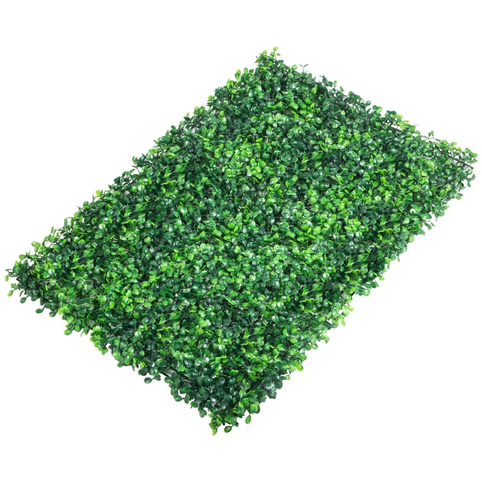 image-VEVOR 12PCS 24"x16" Grass Wall Panels for 32 SQ Feet, Boxwood Hedge Wall Panels, Artificial Grass Backdrop Wall 1.6", Privacy Hedge Screen UV Protected for Outdoor Indoor Garden Fence Backyard