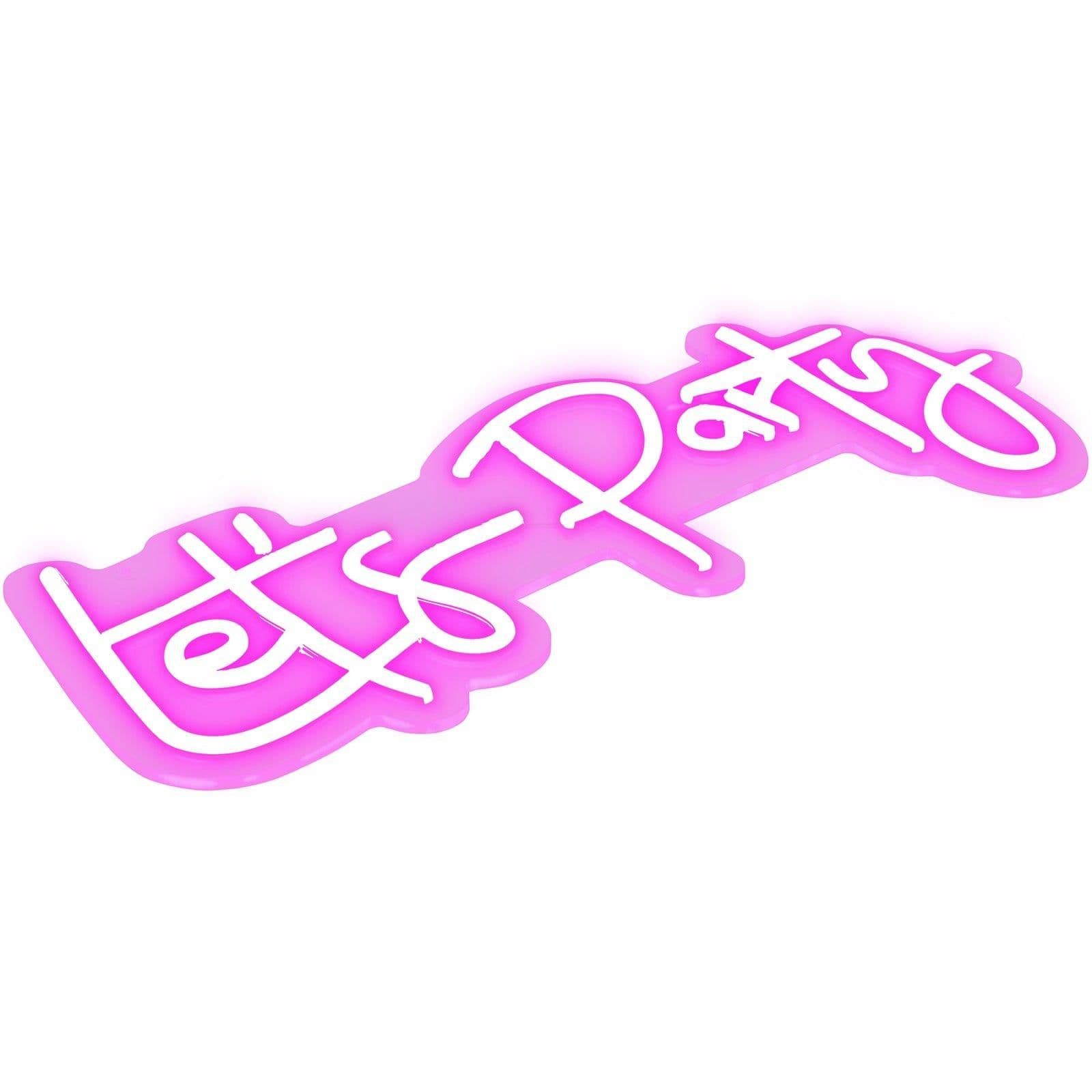 image-VEVOR Let's Party Neon Sign, 23"X10" Neon Sign for Wall Decor, Adjustable Brightness Pink Neon Light Sign with Remote Control and Power Adapter, for Party/Wedding Celebration/Home Decoration