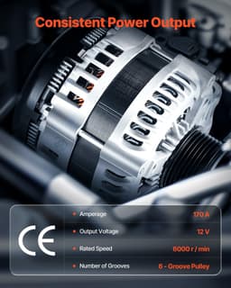 image-VEVOR Car Alternator 11252, Fit for Buick Enclave Base 3.6L 2012-2013, Chevy Traverse LT 2009-2016, GMC Acadia SLT 2007-2015, Saturn Outlook V6 2007-2010, Automotive Replacement Alternator 25815839