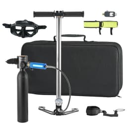 image-VEVOR Scuba Tank, 0.5L Portable Diving Tank with Pump, Diving Oxygen Cylinder Supports 5-10 Minutes Underwater Breathing, 98.43 ft Diving Depth, Refillable Snorkel Air Tank for Underwater Exploration