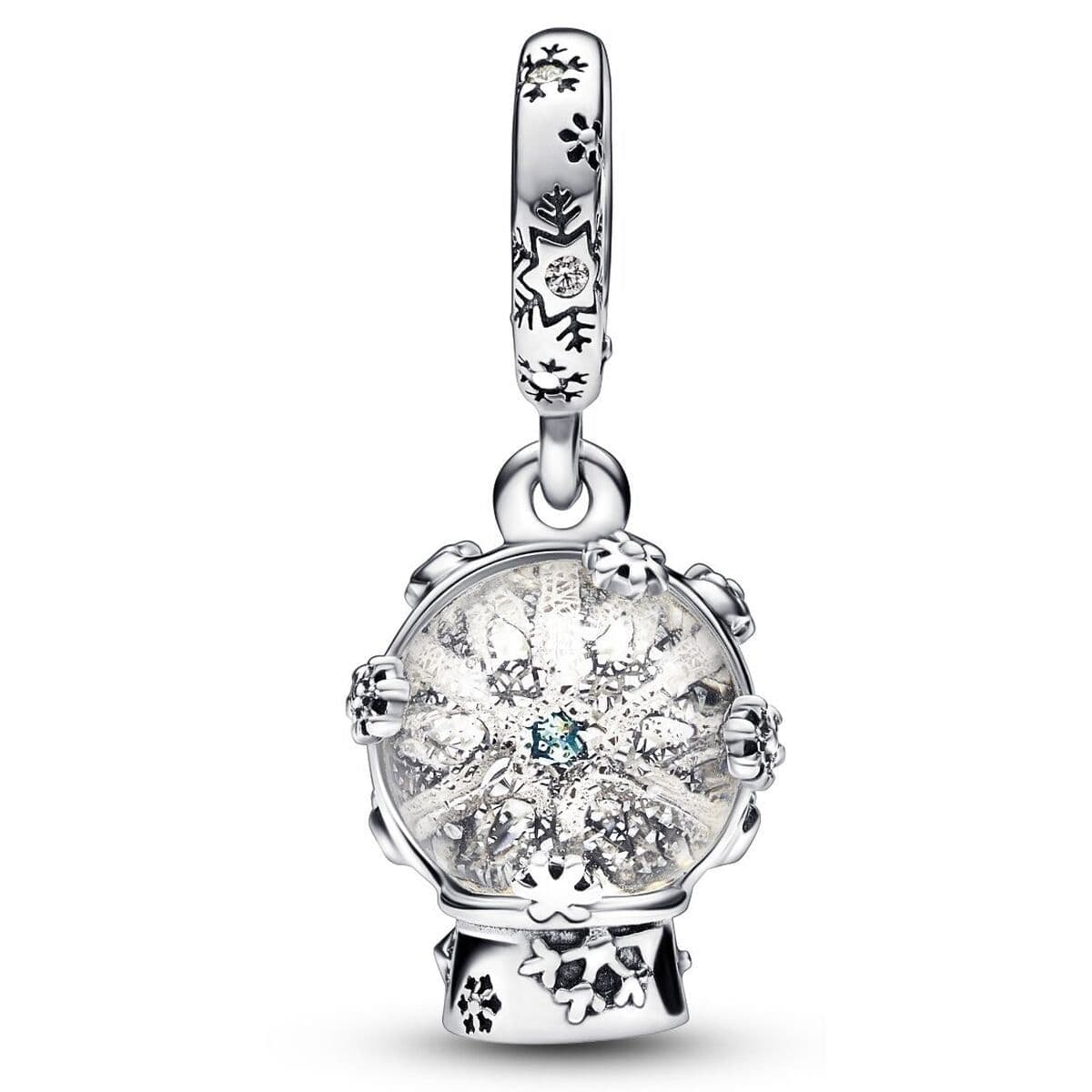 image-Woman's charm link Pandora SNOWFLAKE SNOWGLOBE