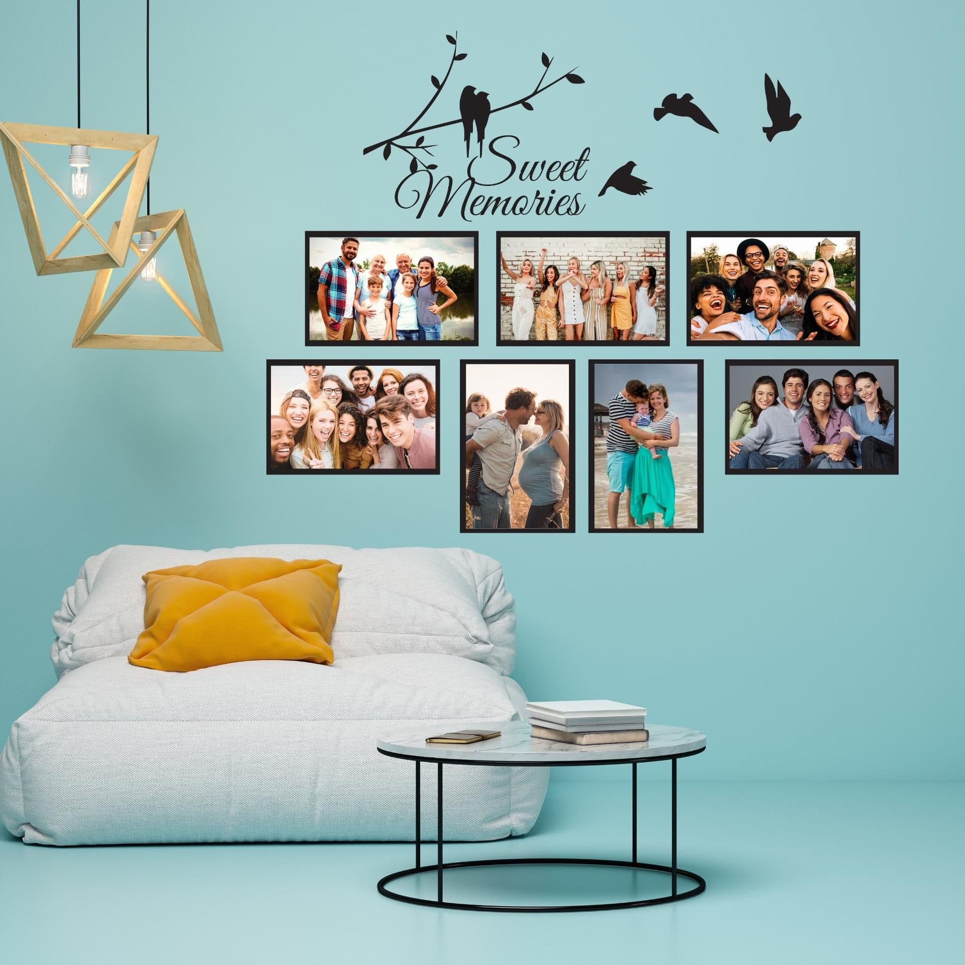 image-Picture Frames Family Wall Decal - Photo Quote Saying Vinyl Sticker For Room Decor