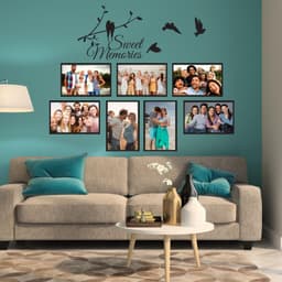 image-Picture Frames Family Wall Decal - Photo Quote Saying Vinyl Sticker For Room Decor