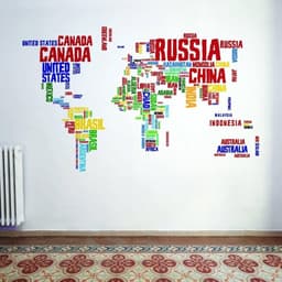 image-Explorer Vinyl Wall Decal - Global World Map Sticker