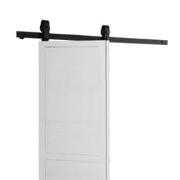 image-VEVOR Bi-Folding Sliding Barn Door Hardware Track Kit, 52" Top Mount Track Kit, Slide Smoothly & Quietly, Heavy Duty, Easy to Install, Suitable for Two 24" Closet Pantry Laundry Doors (Not Included)