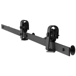 image-VEVOR Bi-Folding Sliding Barn Door Hardware Track Kit, 52" Top Mount Track Kit, Slide Smoothly & Quietly, Heavy Duty, Easy to Install, Suitable for Two 24" Closet Pantry Laundry Doors (Not Included)