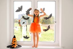 image-Halloween Spooky Bat Vinyl Decals - Festive Window Sticker Decorations