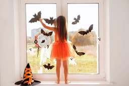 image-Halloween Spooky Bat Vinyl Decals - Festive Window Sticker Decorations