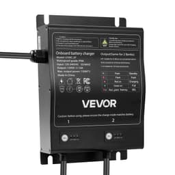 image-VEVOR Marine Battery Charger, 2-Bank, 10A 12V Onboard Boat Charger, IP68 Waterproof Smart On-Board Battery Charger, for Lithium-Ion (LiFePO4), NCM, Lead-Acid Batteries, Large Boat, Yacht, RV, Trailer