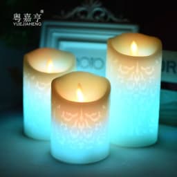image-Hollow pattern 18-key remote control electronic candle romantic birthday club wedding decoration fake candle lamp paraffin lamp