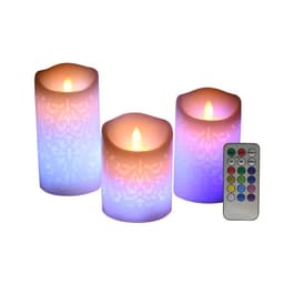 image-Hollow pattern 18-key remote control electronic candle romantic birthday club wedding decoration fake candle lamp paraffin lamp