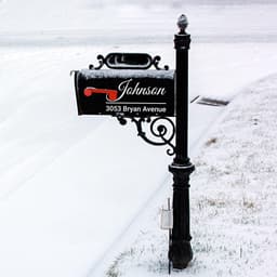 image-Personalized Reflective Mailbox Decal - Custom Vinyl Sticker for Increased Visibility