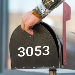 image-Personalized Reflective Mailbox Decal - Custom Vinyl Sticker for Increased Visibility