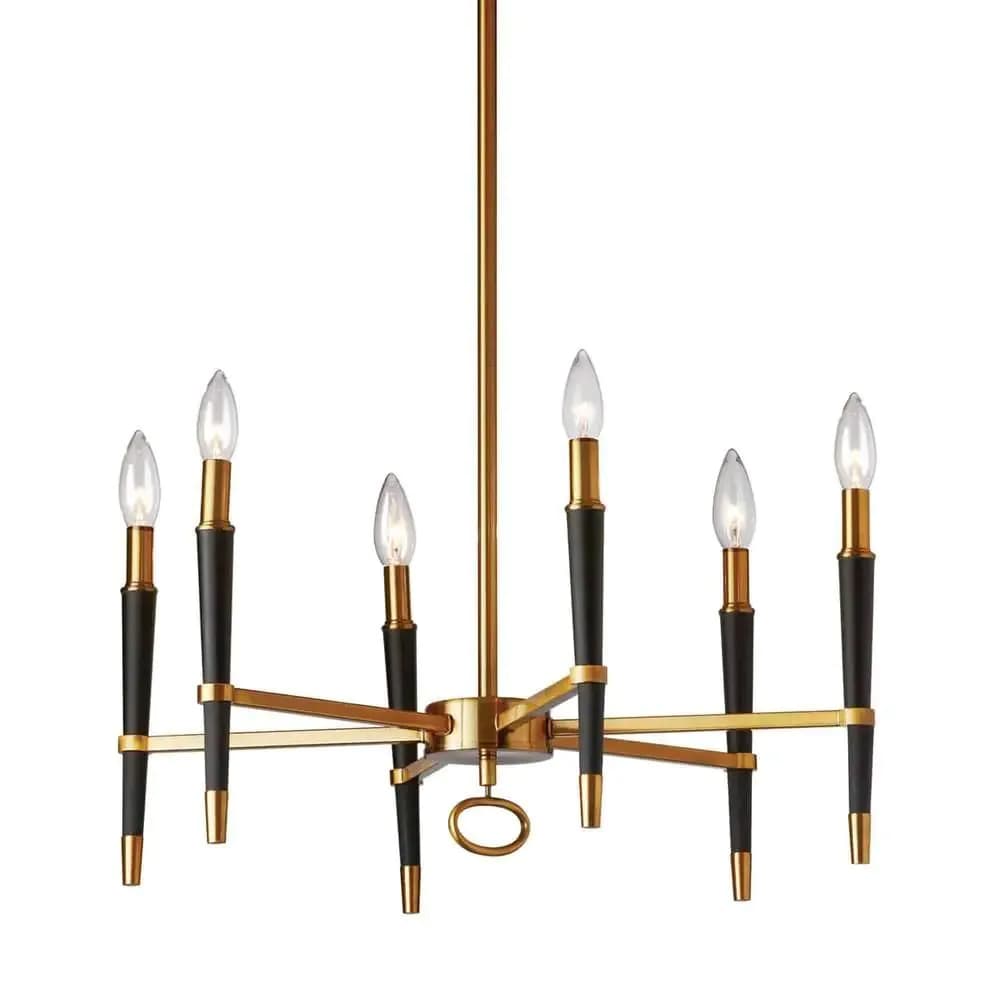image-6LT Incandescent Chandelier, VB Finish
