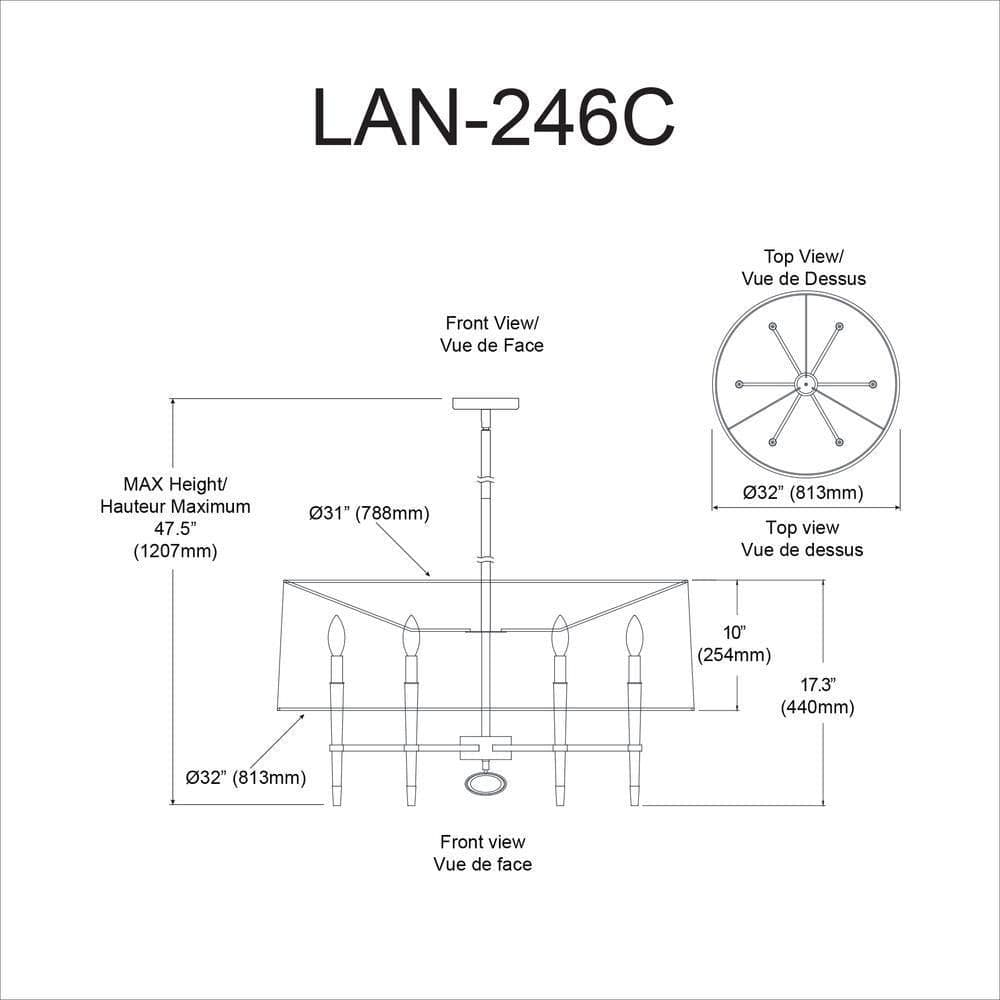 image-6LT Incandescent Chandelier, VB Finish