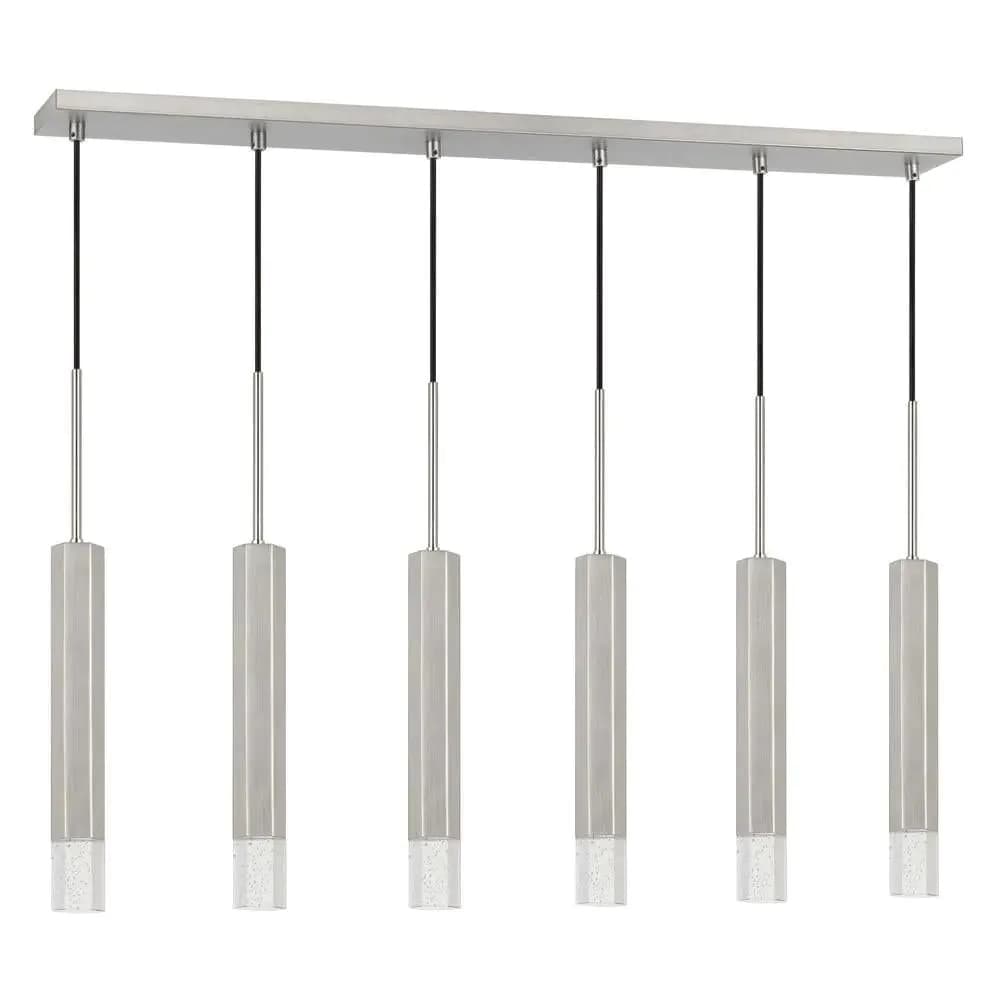 image-Troy Integrated Led Dimmable Hexagon Aluminum Casted 6 Lights Pendant