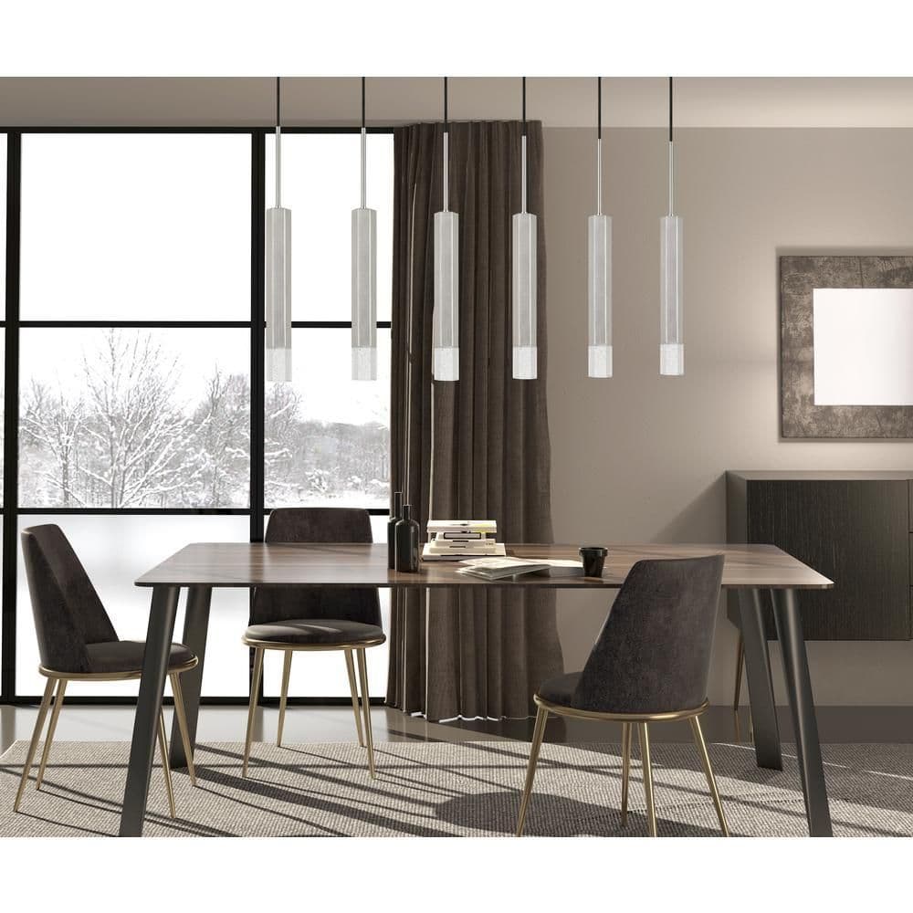 image-Troy Integrated Led Dimmable Hexagon Aluminum Casted 6 Lights Pendant