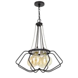 image-60W x 4 Ladue metal chandelier (Edison bulbs shown ARE included)