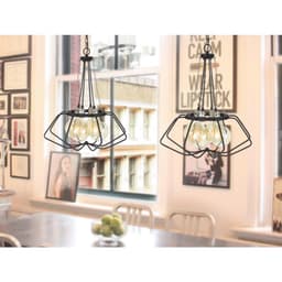image-60W x 4 Ladue metal chandelier (Edison bulbs shown ARE included)