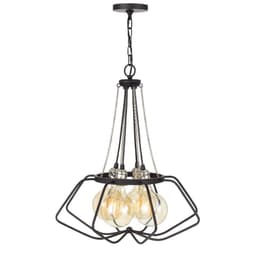 image-60W x 4 Ladue metal chandelier (Edison bulbs shown ARE included)