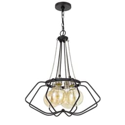 image-60W x 4 Ladue metal chandelier (Edison bulbs shown ARE included)