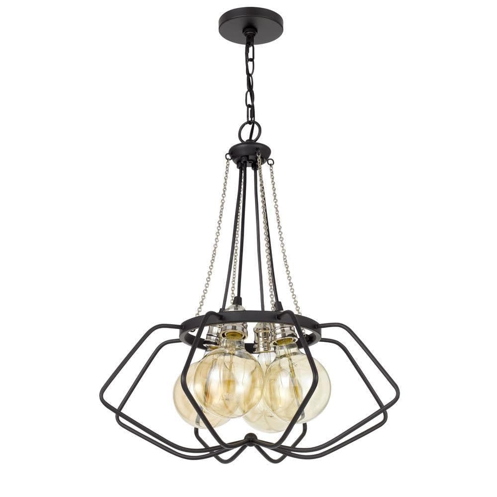 image-60W x 4 Ladue metal chandelier (Edison bulbs shown ARE included)