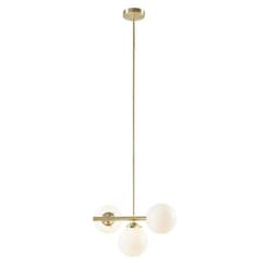 image-3-Light Chandelier with Frosted Glass Globe Bulbs