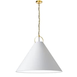 image-1LT Incand Pendant, AGB, WH Shade